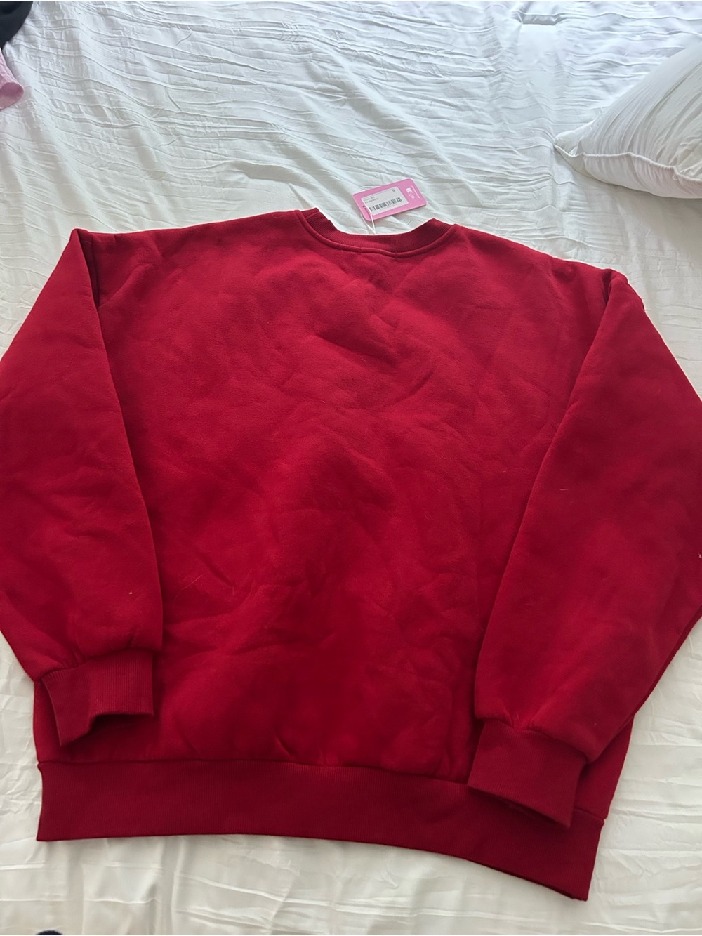 Edikted Red Collegiate Crewneck Sweatshirt - Picture 5 of 5